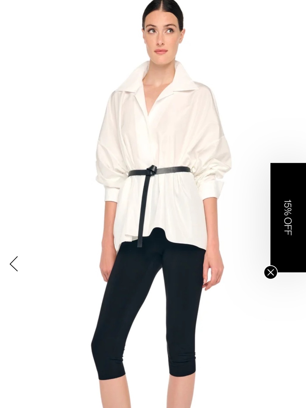 Norma Kamali súper oversized white shirt nwt size med